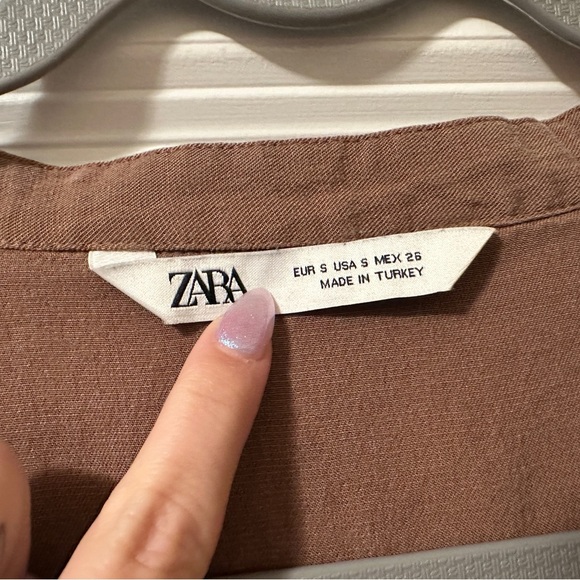 Zara oversized high low Henley neck tunic top| size Small - Picture 3 of 3